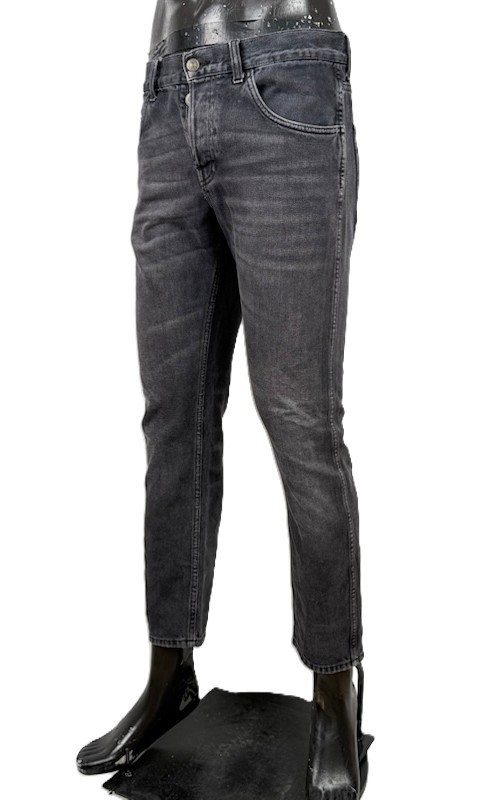 Gucci Jeans Uomo W32 Taglia 46 Nero Grigio Lavato Slim Made in Italy Denim