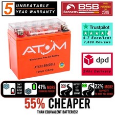 YTX12-BS Atom Gel Motorcycle Battery for Suzuki GS 1200 SS 01-01