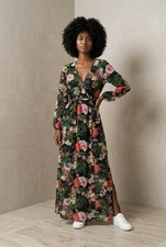 Fashion Nova Wanderlust Floral Maxi Dress - Hibiscus Print