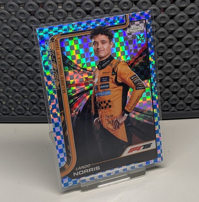 LANDO NORRIS Blue Checker /150 Topps Chrome Formula 1 2025 Portrait 5