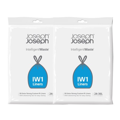 Joseph Joseph IW1 General Waste Bin Liners – 40 Bags – 24-36 Litre UK