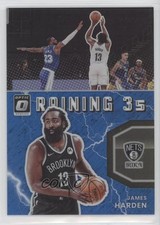 2021-22 Panini Donruss Optic Raining 3s Blue Prizm 44/49 James Harden #5 kq9