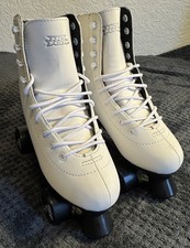 No Fear Women's White Classic Figure Quad Roller Skates - Size UK 6