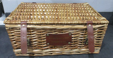 Alfred Button Wicker Hamper Picnic Basket Great for Storage or Add your own Gift