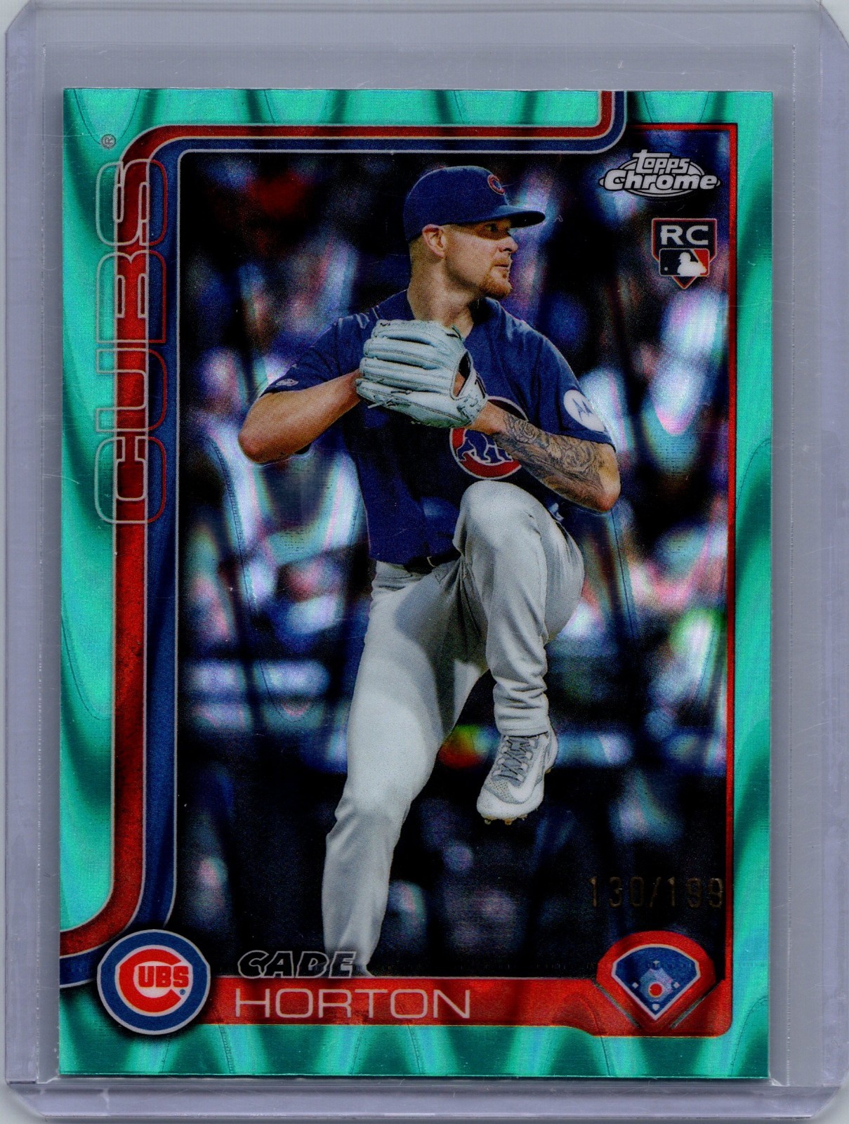 2025 Topps Chrome Update Series - Cade Horton #USC63 Aqua Raywave Refractor /199