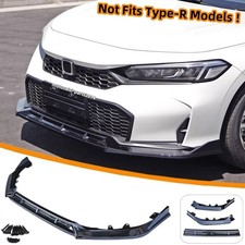 Gloss Black Front Lip Splitter Fits 2025 2026 Honda Civic Hybrid Sport Lx Si