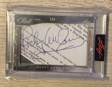 2025 Leaf Pearl Rocky Graziano Cut Signature #1/1 Auto C-237
