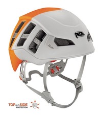 Petzl - Meteor white/orange S/M (52-59cm) Kletterhelm Skitouren ultraleicht