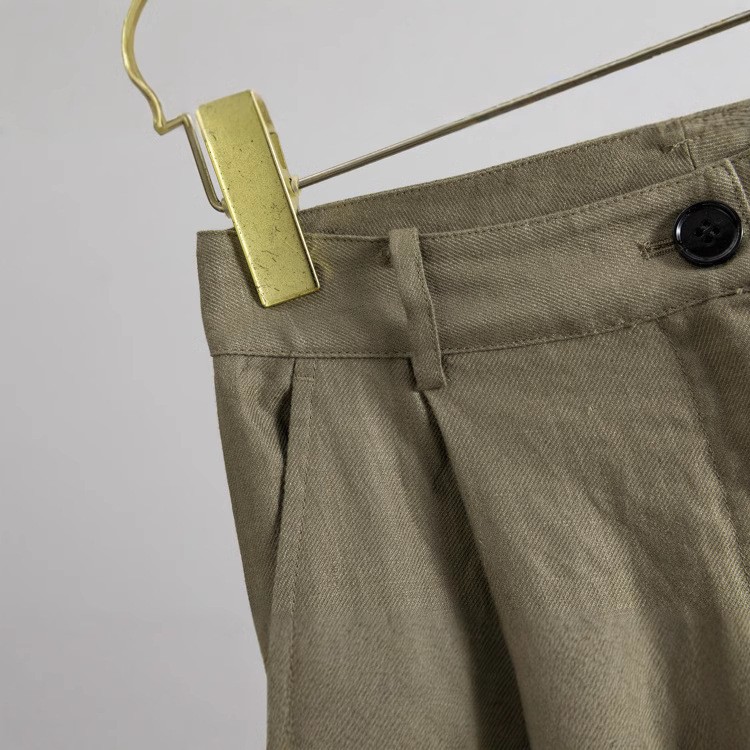 FILA Pantalone donna THE ROW nuovo casual semplice lino leggero pendolare gamba larga