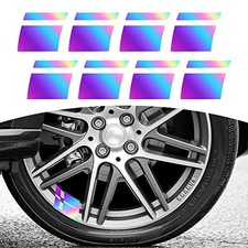 8 PCS Wheel Rim Decal Stripes Car Decals Reflective Car Stickers Multicolor