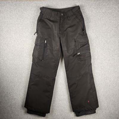 Kemper Snow Pants Womens Size 12 Black Waterproof Insulated Cargo Ski 3791