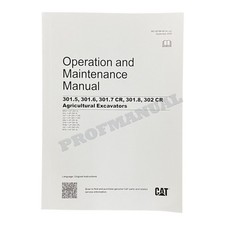 Caterpillar 301.5 301.6 301.7 CR Agricultural Excavator Operators Manual