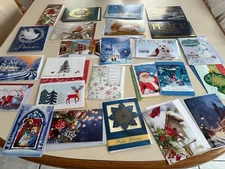 46 NEW Unused Greeting Christmas Cards Matching Envelopes