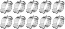 Image of 10 PCS Double Ear O Clips, Ø11-13mm Zinc Plated Stainless Steel Hose Clamps As