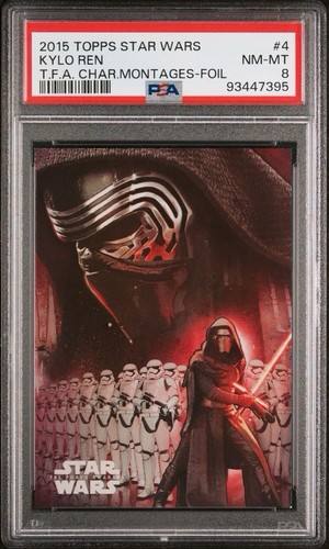 Kylo Ren /250 Foil 2015 Star Wars The Force Awakens Character Montages PSA 8 #4 - Picture 1 of 2