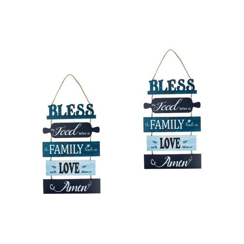 2 Pieces Wooden Hanging Sign Decoration Rustic Farmhouse Wall Signs for Home - 第 7/12 張圖片