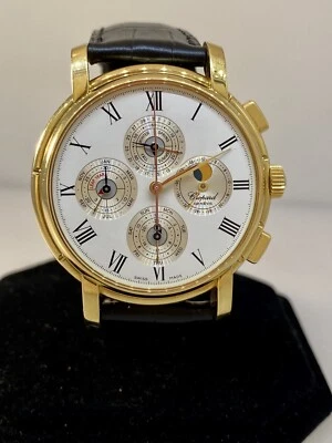 Montre Pour Homme Chopard Chronographe Quantième Perpétuel En Or Jaune 41Mm - Photo 1/4