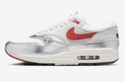 Nike Air Max 1 PRM Hot Sauce White Chile Red Silver Grey Nby HF7746-100 sz 12