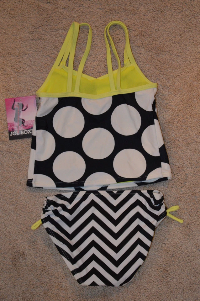 Conjunto de natación Joe Boxer para niñas / Chevron Tankini Top & Bottoms - Talla 6 Nuevo con etiquetas Foto 2 de 2