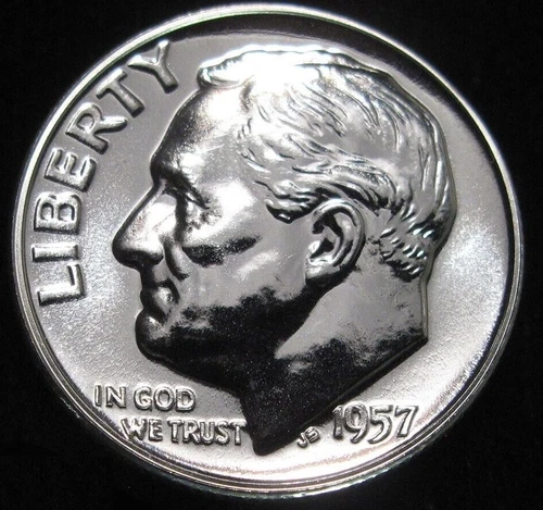 1957 Roosevelt Silver Dime GEM PROOF Uncirculated
