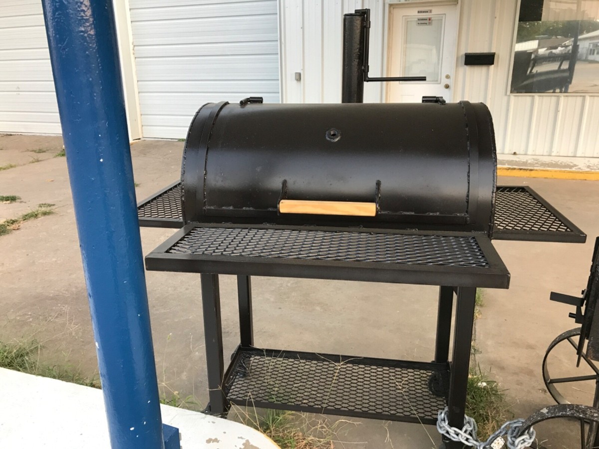 New heavy duty BBQ grill with 2 side shelves | eBay