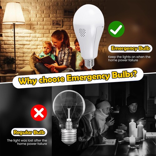 15W E27 LED Emergency Light Bulb Lamp AC 85-265V Outdoor Camping Lantern 6500K - Picture 7 of 10