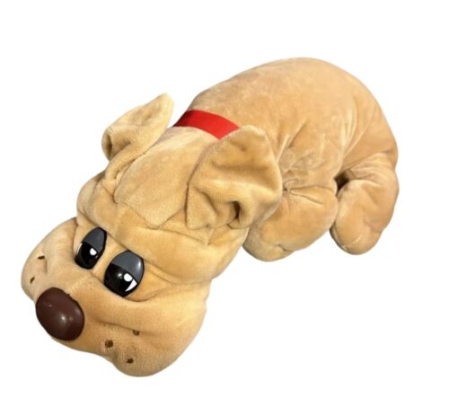Hasbro Pound Puppy Light Brown Tan w/ Red Collar 16" Plush Stuffed Animal 2019