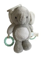 Carters Gray Elephant Polka Dots Tummy Green Lovey Teether Crib Toy Plush Baby