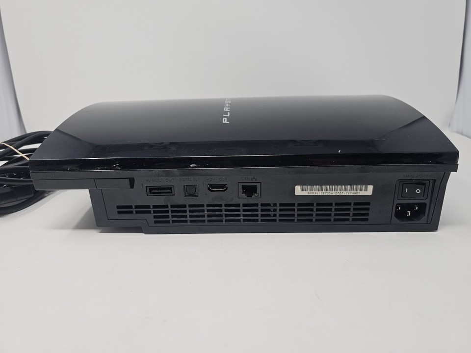 Sony CECHH01 PlayStation 3 PS3 Fat Black Console W/Power Cord 40 GB eBay