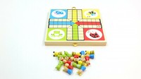 Ludo Brettspiel Gesellschaftsspiel Spielklassiker Familienspiel Holzspielzeug