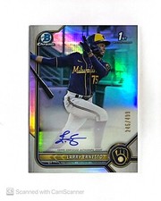 Larry Ernesto 2022 Bowman Chrome Refractor Auto Milwaukee Brewers /499