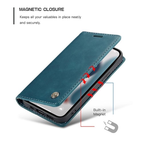 Etui Komórka Ochrona do Apple iPhone 13 Pro Max Case Flip Cover Pokrowiec Etui Niebieskie - Zdjęcie 5 z 8