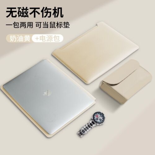 13 14 15 16inch PU Leather Notebook Laptop Sleeve Case Inner Bag For Macbook Air - Picture 33 of 37