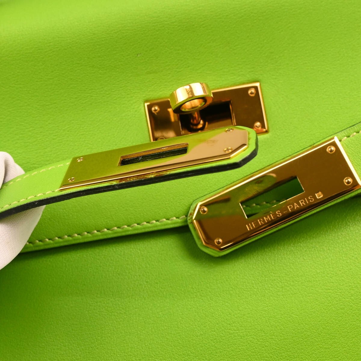 Hermes Apple Green Gulliver Kelly 32 Retourne 2way Handbag 20Z◯Z