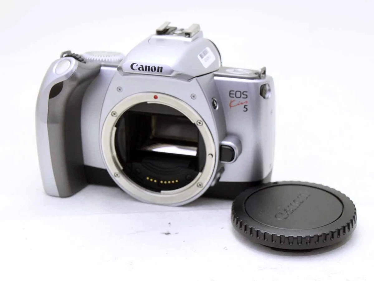 Canon EOS Kiss 5 35mm SLR Film Camera Silver Body W/Cap Excellent+++ from JAPAN