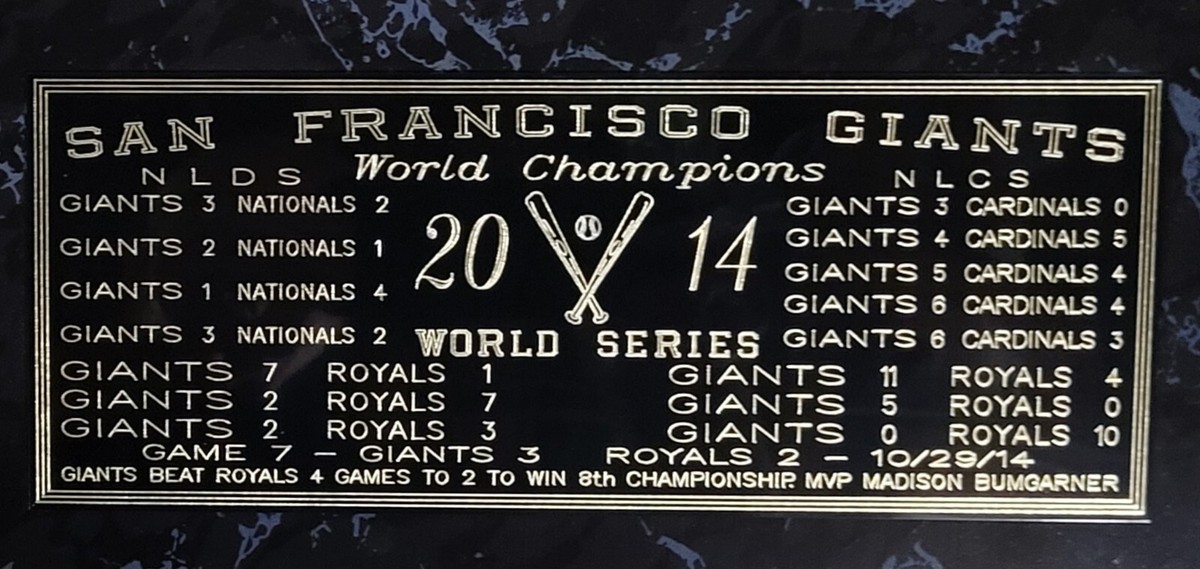 San Francisco Giants 2014 World Champions - World Series