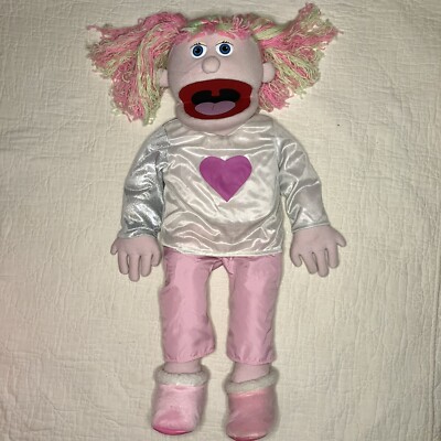 Silly Puppets Kimmie Girl Hand Puppet Doll 2006 Pink Heart
