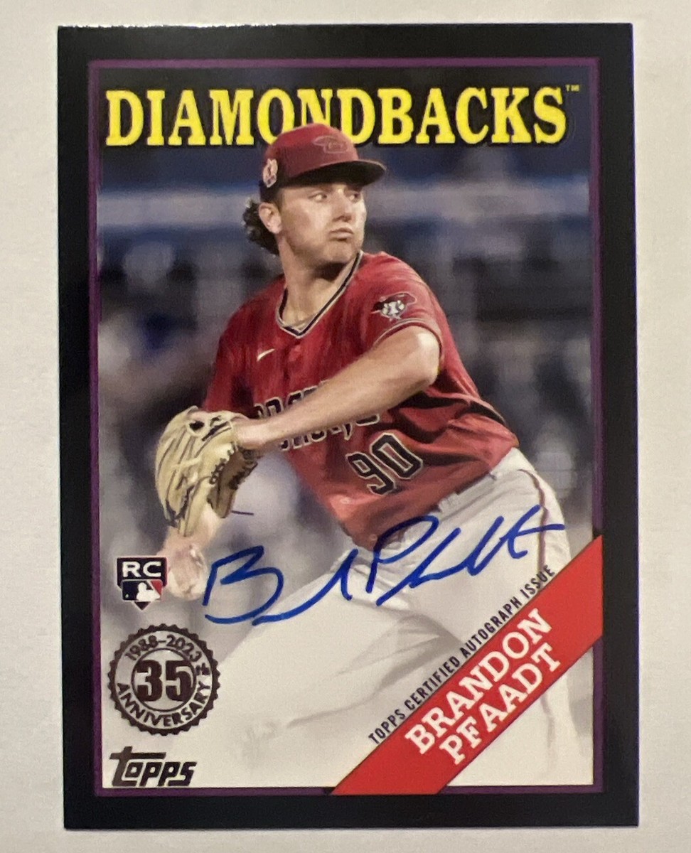 Brandon Pfaadt 2023 Topps Update 1988 Black On Cad Rookie Auto 