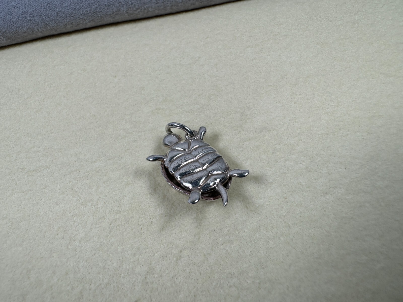 Tiffany & Co. Paloma Picasso Hammered Turtle Sterling Silver Charm - 4.5 Grams