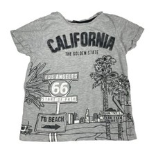 George California Theme Tee Kids Size 8-9 RUNS SMALL Gray