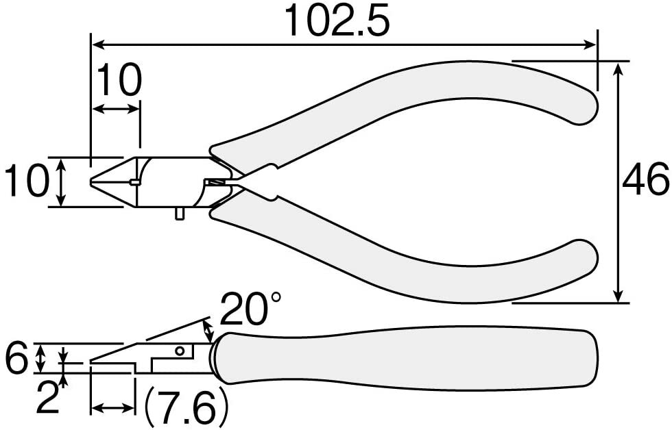 Hozan N-34 Miniature Diagonal Cutting Pliers (Japan Import