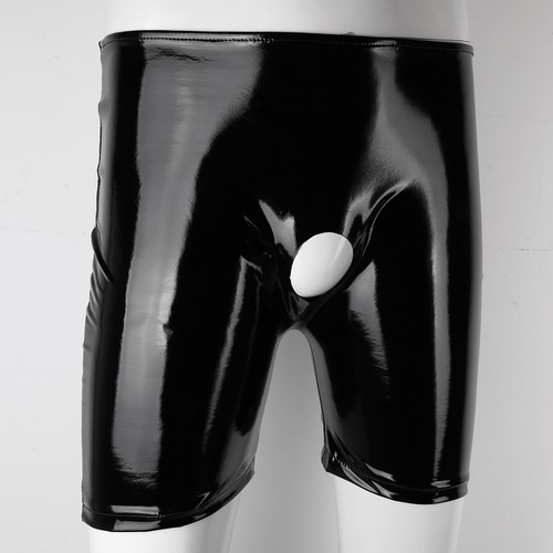 Men's Lingerie Underwear Leather Boxer Brief Shorts Pants Thongs Tights Clubwear - Picture 23 of 29