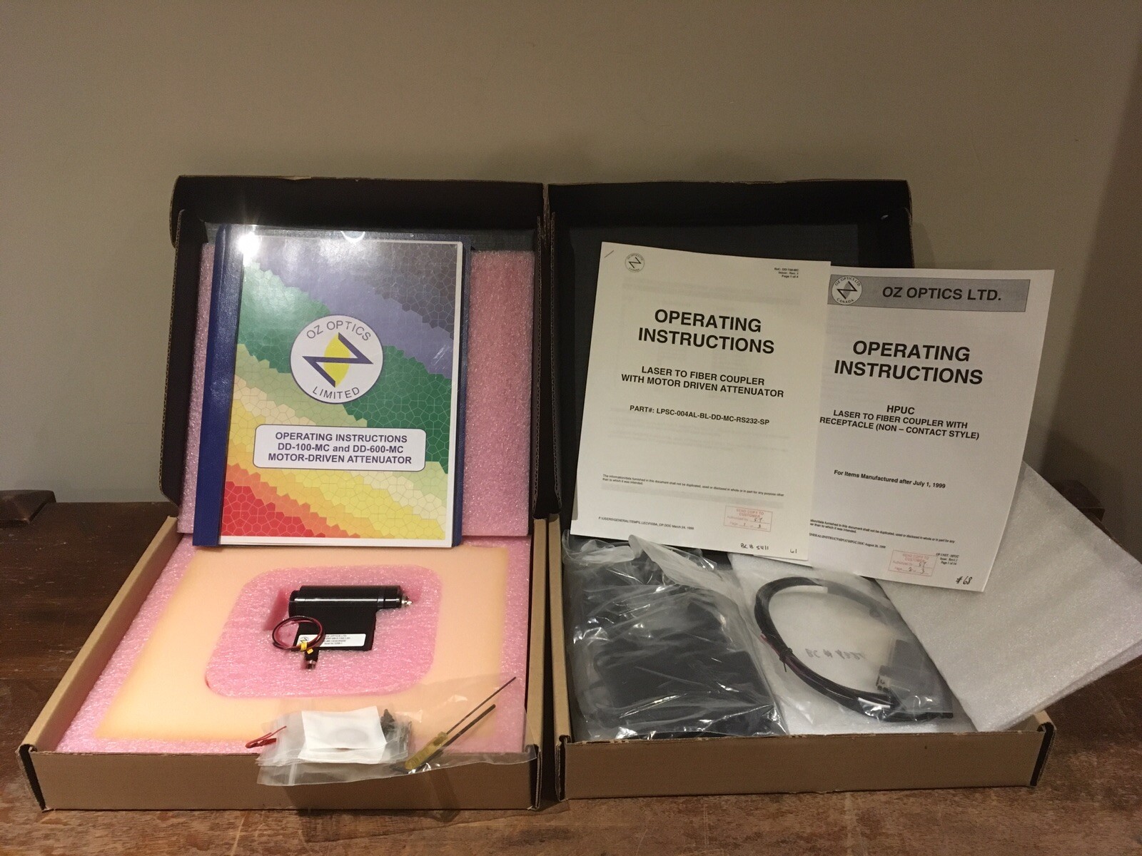 OZ Optics HPUC23AF635S11AS1SHDD485 Laser to Fiber Coupler Attenuator eBay