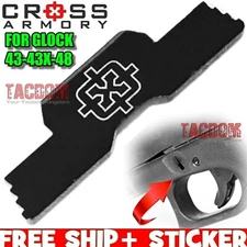 Cross Armory BLACK for GL0CK 43 43X 48 EXTENDED Slide Lock EASY TAKE DOWN LEVER