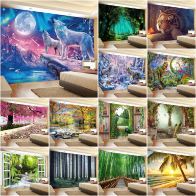 Large Animals Tapestry Scenery Wall Hanging Bedroom Bedspread Backdrop Wall Art
