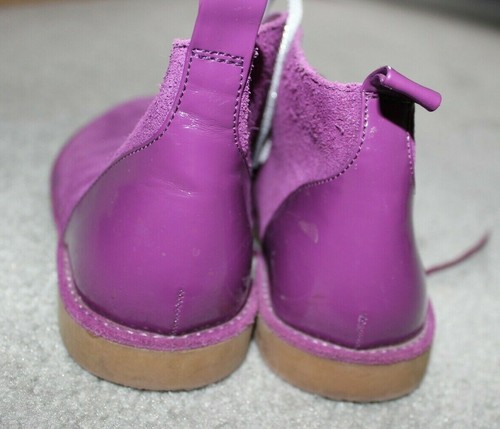 Lands' End Youth Girls Sz 4M Adolescent Lace up Booties Purple suede leather EUC - Picture 8 of 12