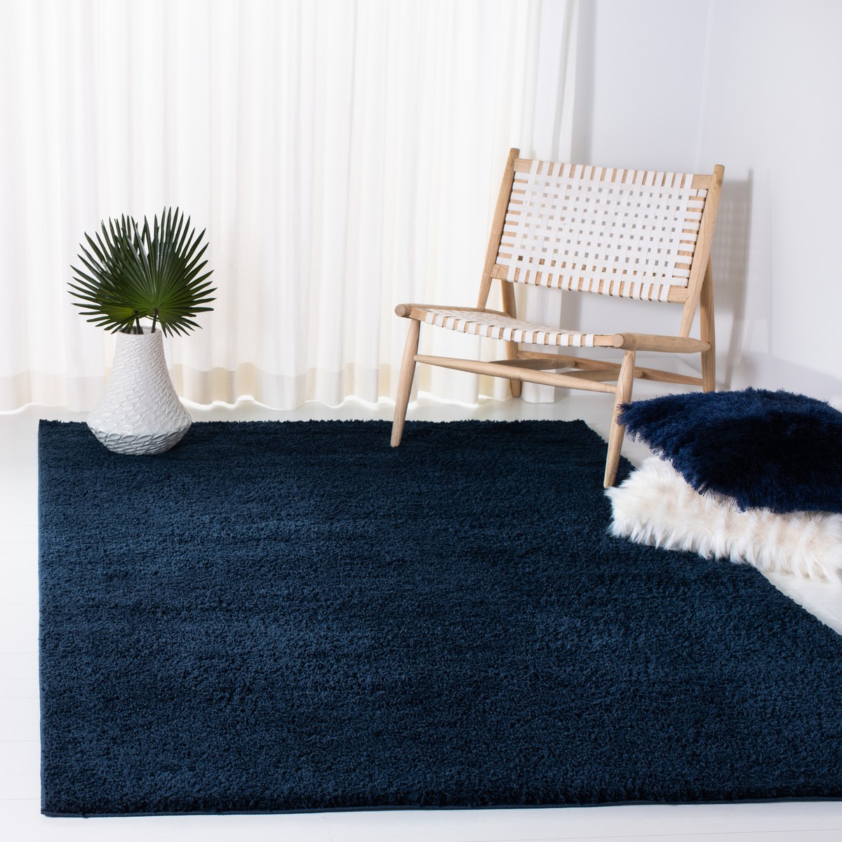 Safavieh Power Loomed August Shag Navy Area Rugs - AUG553M | eBay