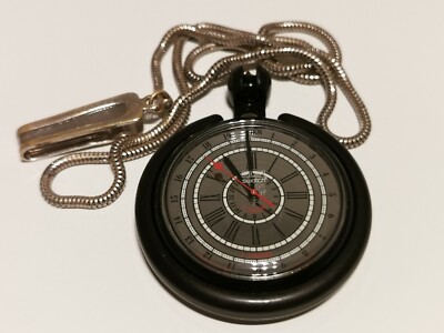 VINTAGE RARE BEAUTIFUL MEN'S PLASTIC POCKET QUARTZ WATCH 