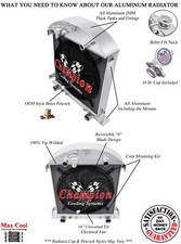 Kr Champion 3 Row Radiator Flathead V8 Conv16 Fan For 1928 1929 Ford Model A