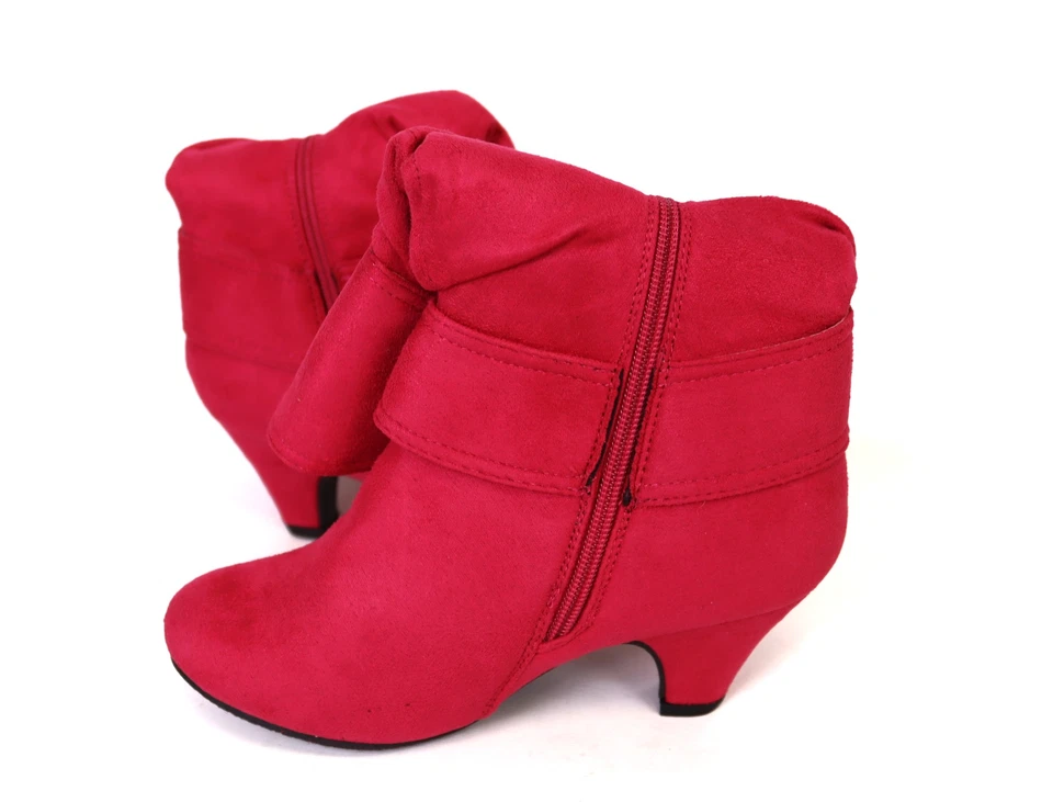 Auto-8ks Niña Niños Moda Lindo Puntera Redonda Hebilla Vestido Cremallera Lateral [Talla 4] Foto 2 de 3